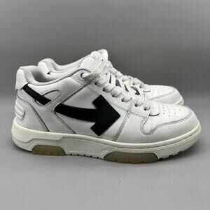 Off White Out of Office Sneakers Women's Size 7 US, 37 EU White Black Low Shoes